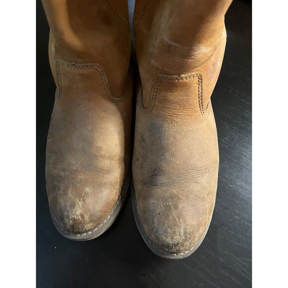 Brazos Men’s Leather Work Boots Size 8.5 M - Slip-on Pull-on - Picture 6 of 9